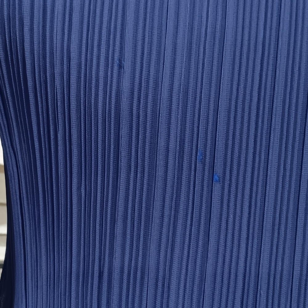 Lily & Taylor Elizeh Blue Chiffon Pleated 2 Piece Dress Set Elegant Church Weddi - Picture 11 of 14